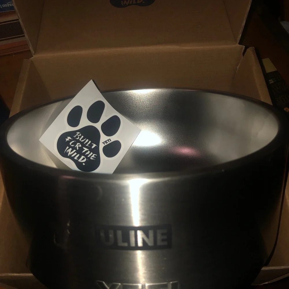 YETI BOOMER 8 CUP Stainless Dog Bowl Co-Branded with ULINE NIB